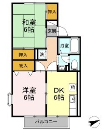 コンフォートヒルズI番館の物件間取画像